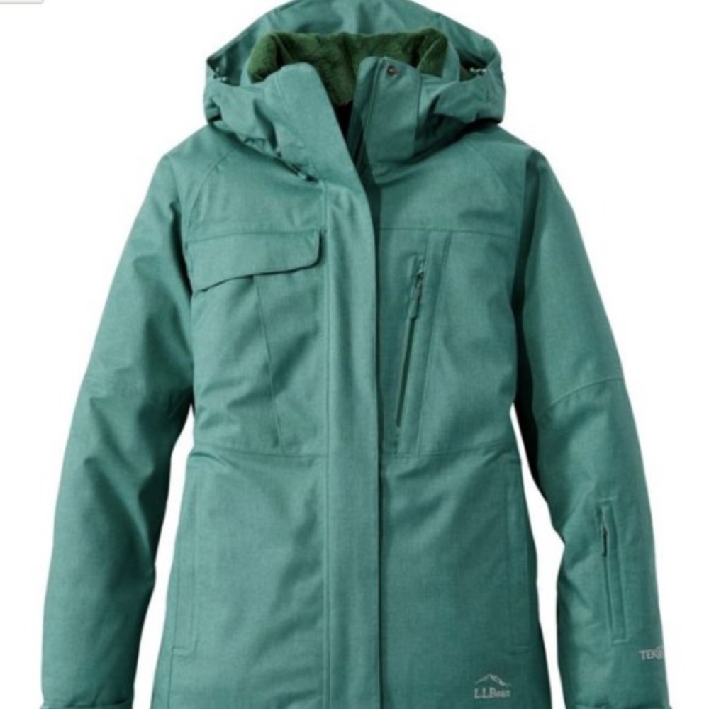 LL Bean Women's Carrabassett Ski Jacket Juniper Green Large
